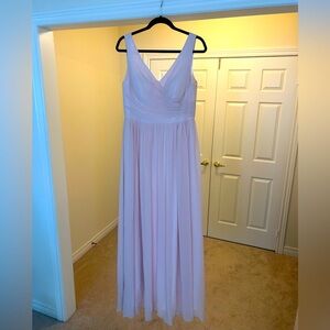 Blush pink floor length gown